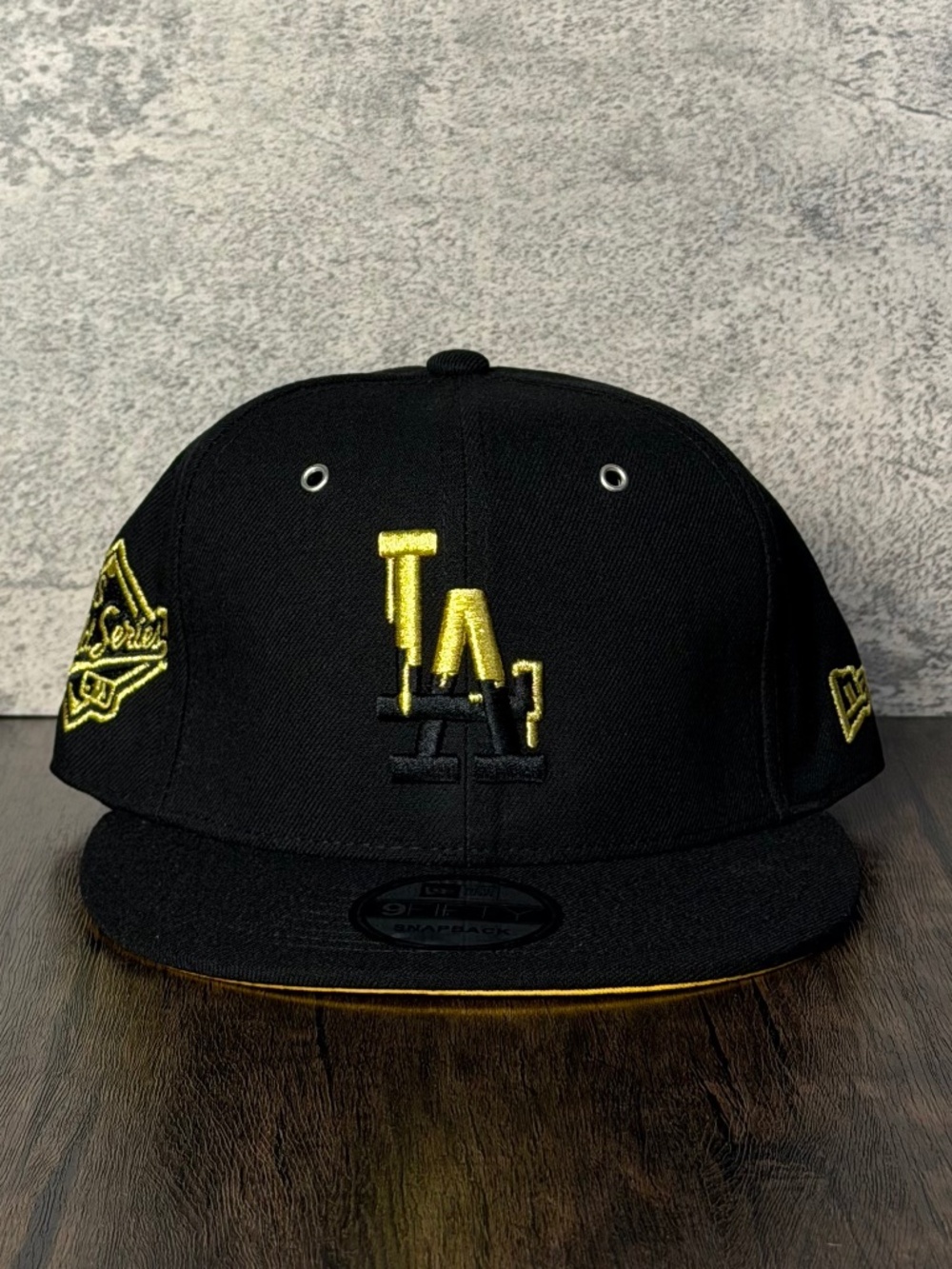 New Era 9FIFTY MLB LA Dodgers Gold Drip Logo 1988 World Series Snapback Hat NWT
